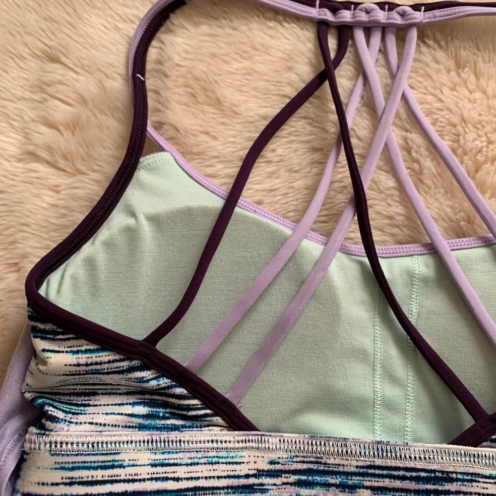 EUC Lululemon Lighten Up Tank Lilac Blurry Belle 4 - Picture 11 of 16